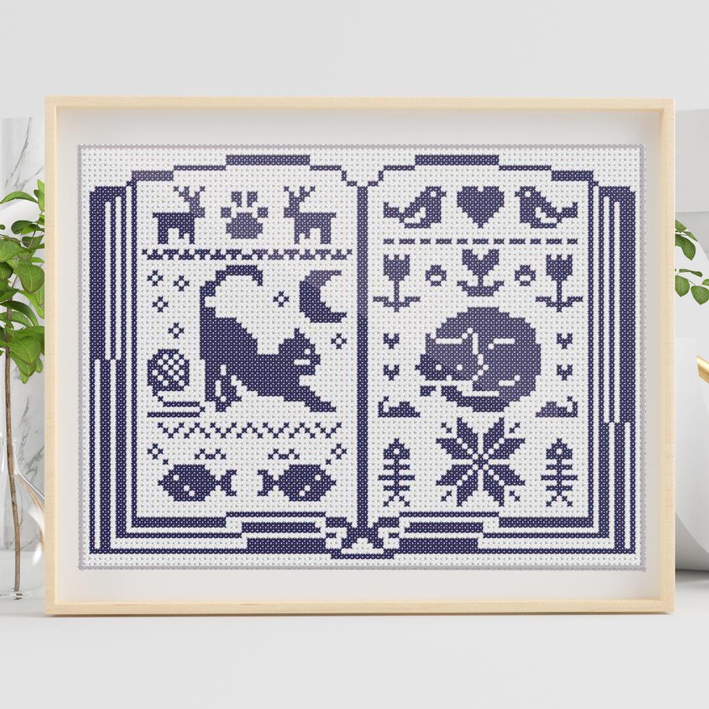 (刺繍キット販売)  猫の物語 クロスステッチ