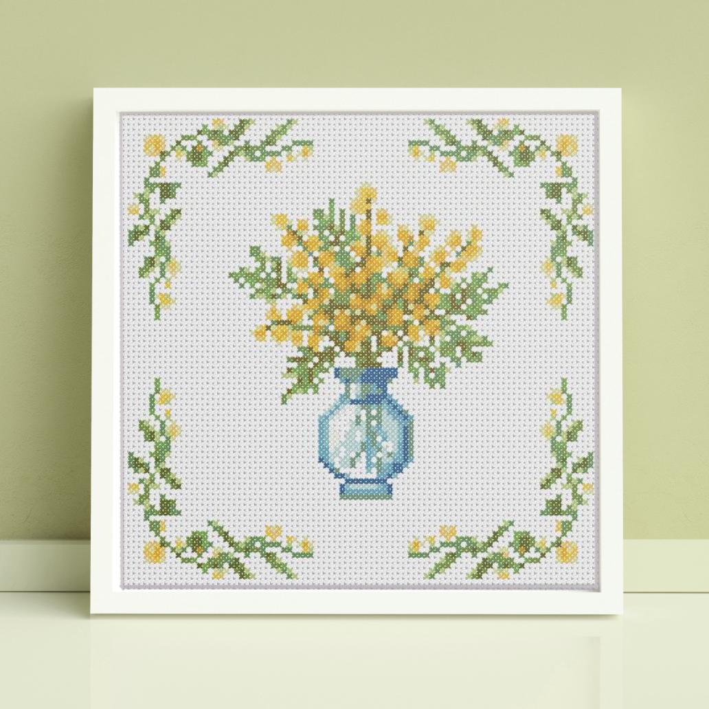 (刺繍キット販売)  ミモザ フラワーズ クロスステッチ