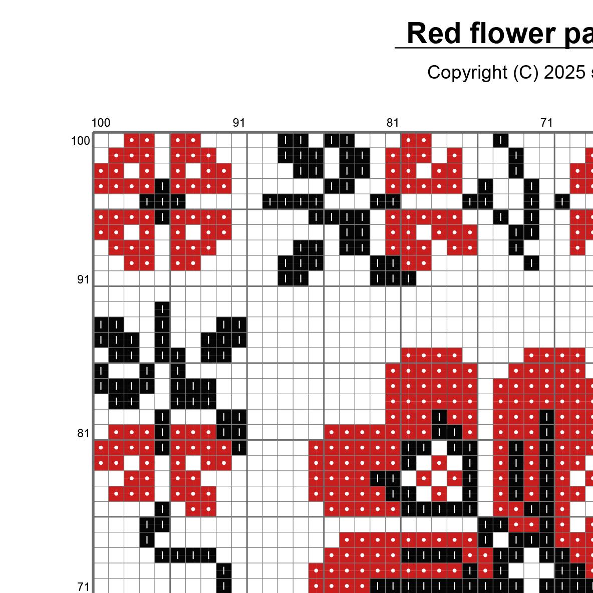 (刺繍キット販売)  Red flower 2 クロスステッチ | 6枚目