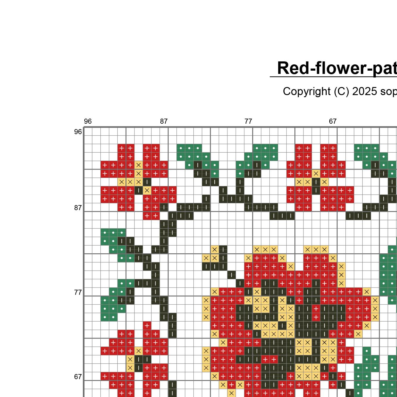 (刺繍キット販売)  Red flower クロスステッチ | 6枚目