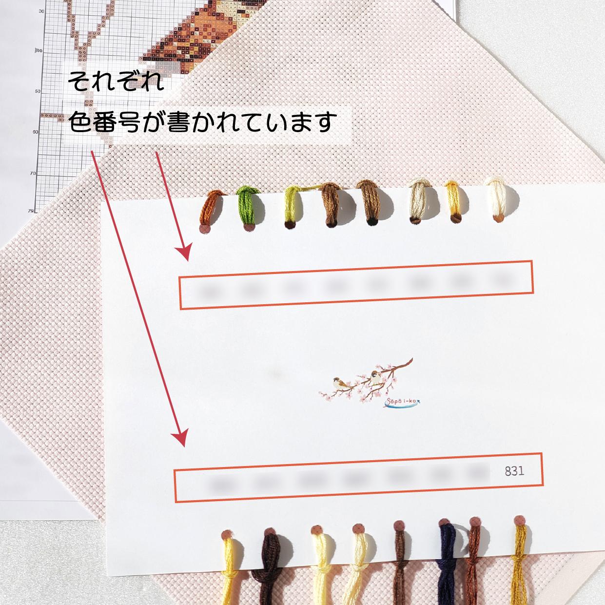 (刺繍キット販売) スズメのクロスステッチ | 5枚目