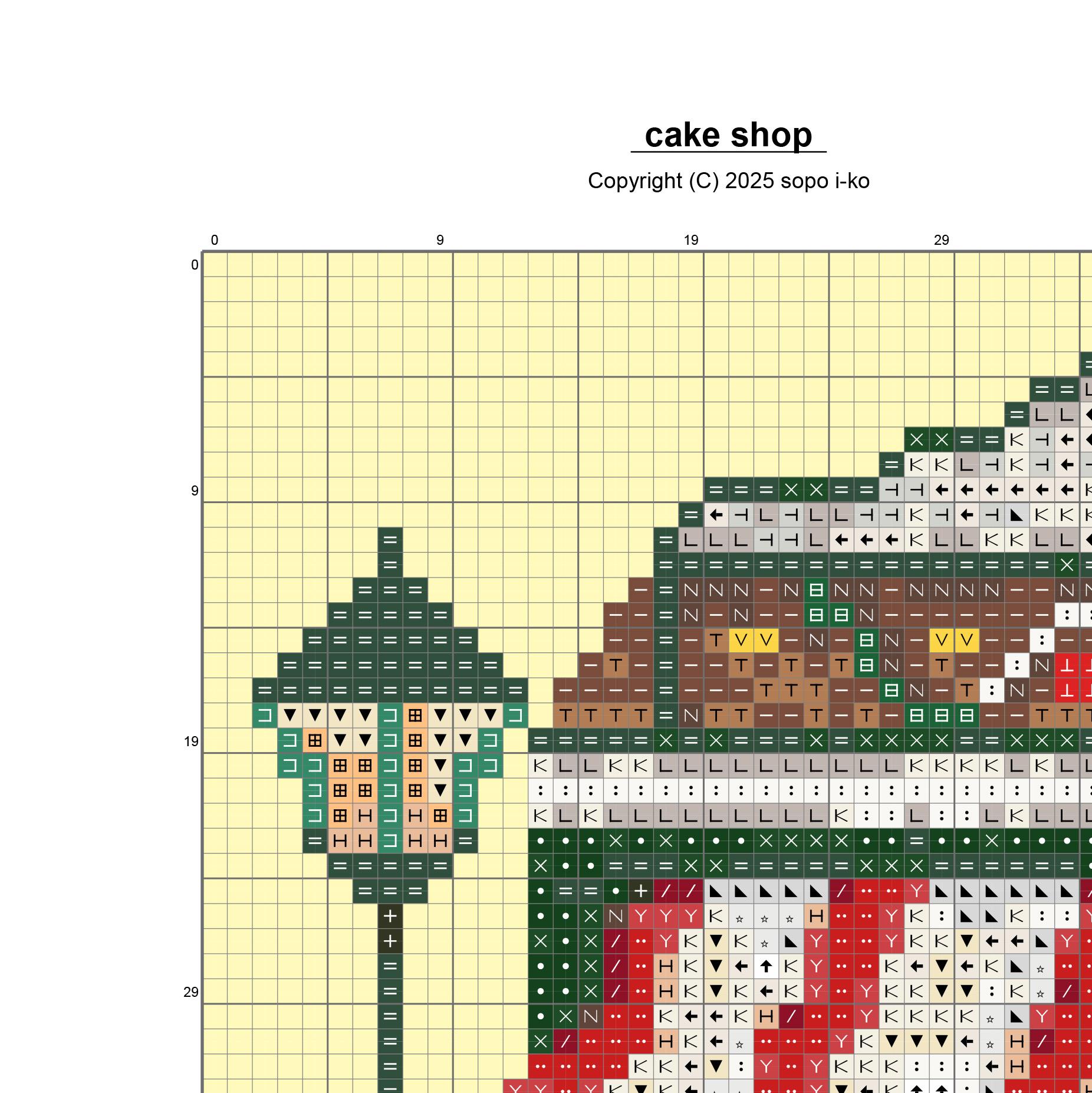 (刺繍キット販売)  ケーキショップ クロスステッチ クロスステッチ | 7枚目