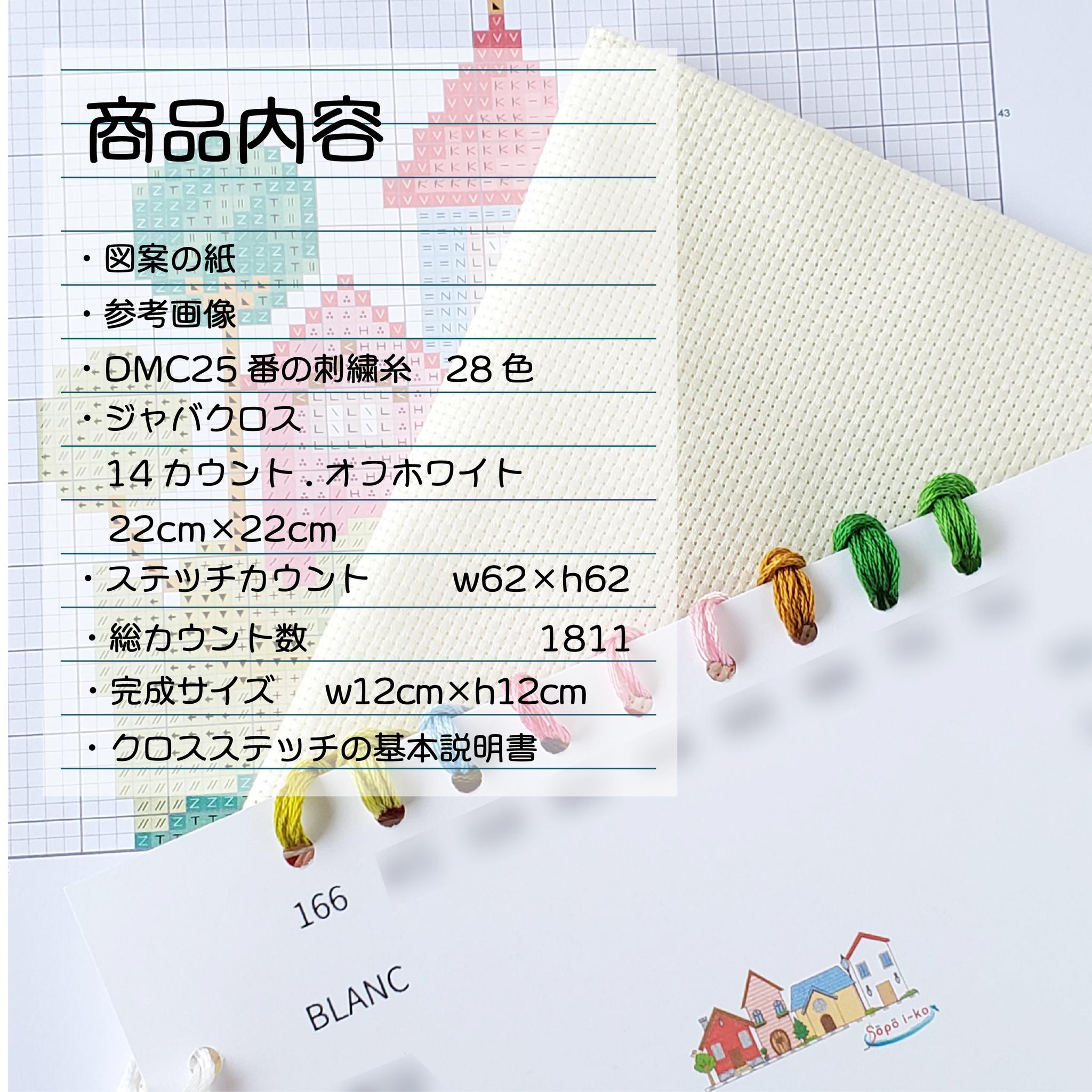 (刺繍キット販売)  絵本から飛び出した街並み クロスステッチ | 3枚目