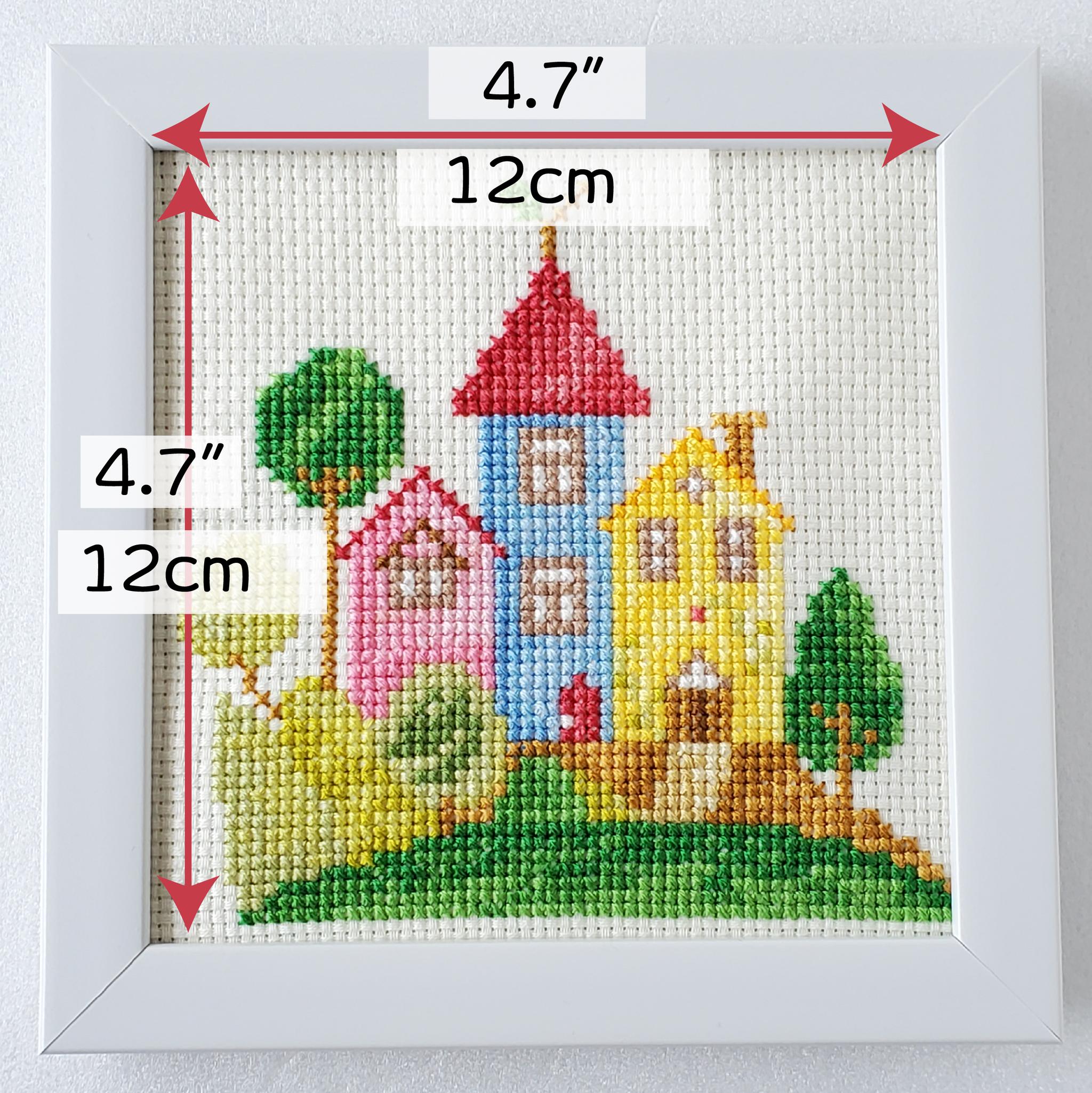 (刺繍キット販売)  絵本から飛び出した街並み クロスステッチ | 5枚目