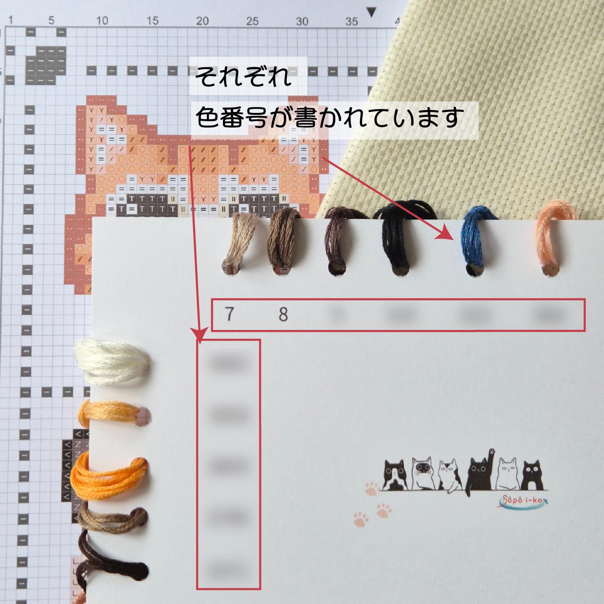 (刺繍キット販売)  猫の表情コレクション  クロスステッチ | 4枚目