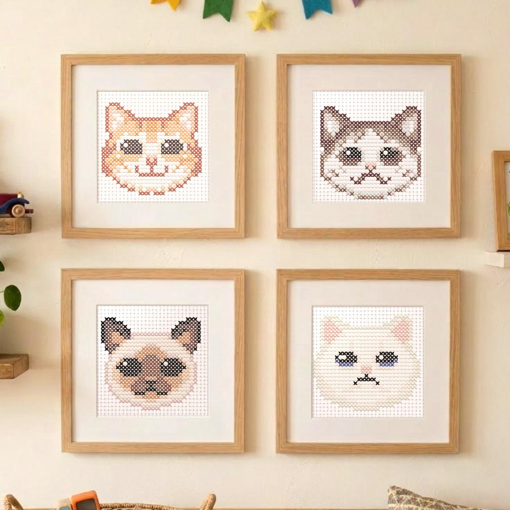 (刺繍キット販売)  猫の表情コレクション  クロスステッチ | 8枚目