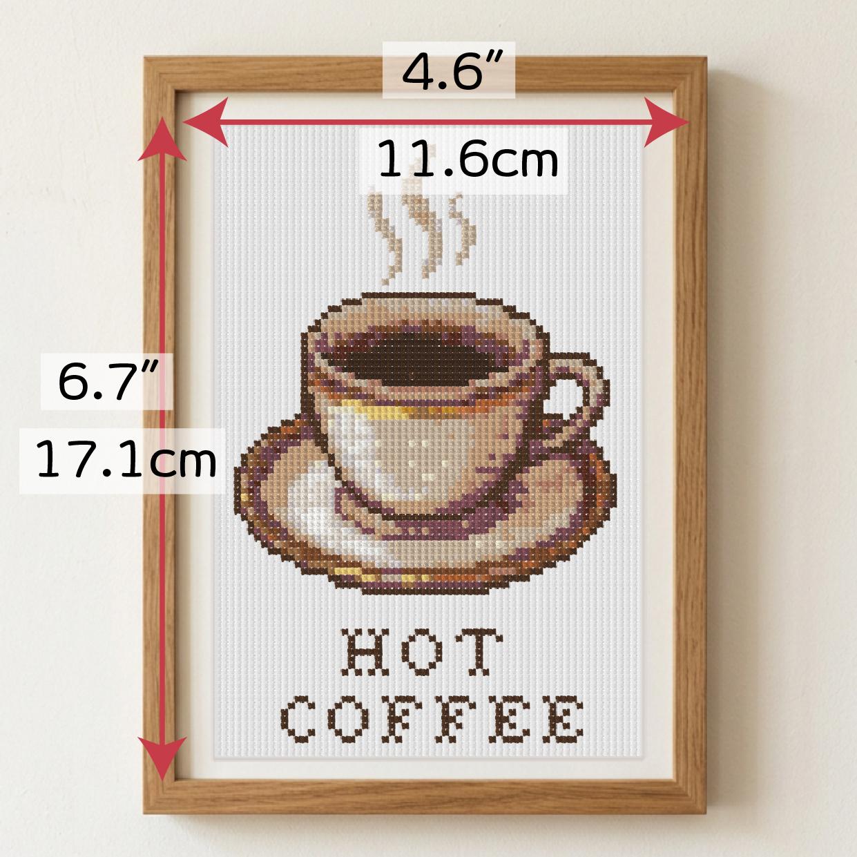 (刺繍キット販売)  レトロカフェ  コーヒー クロスステッチ | 6枚目