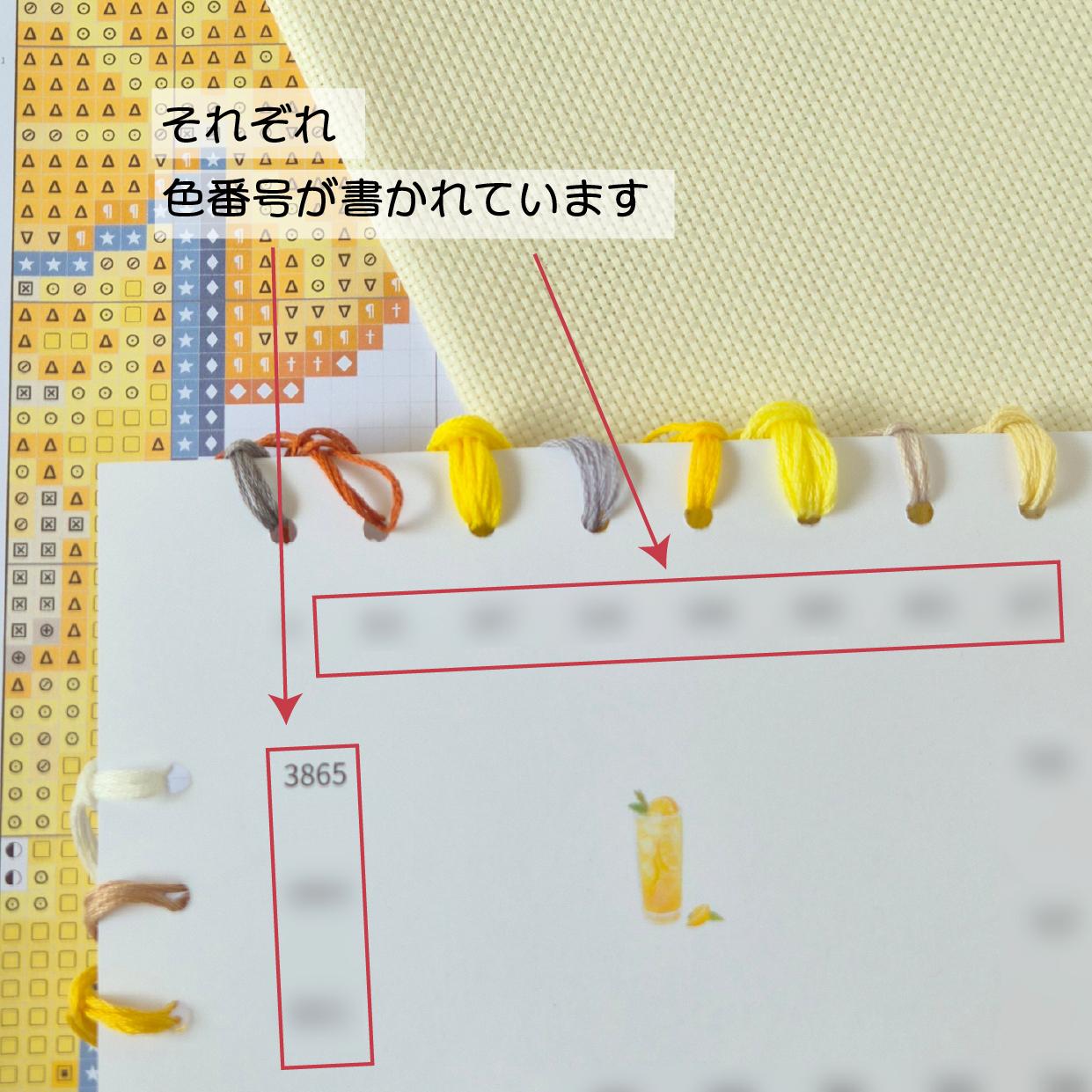 (刺繍キット販売)  レトロカフェ  レモンソーダ クロスステッチ | 4枚目