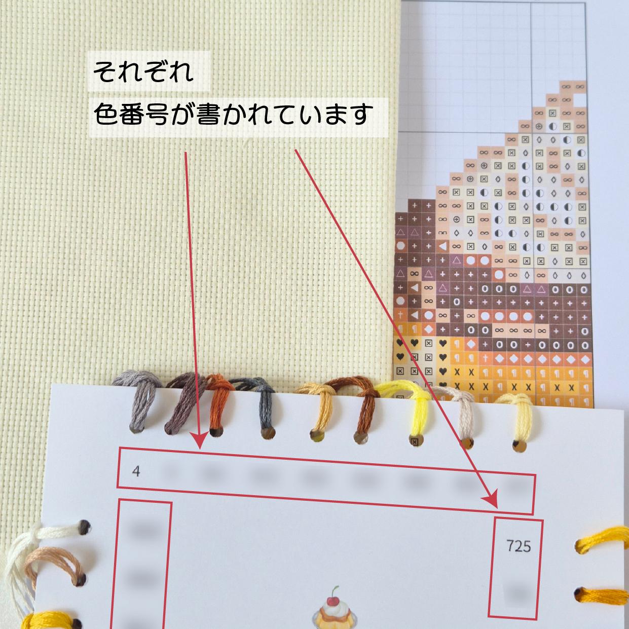 (刺繍キット販売) レトロカフェ プリン クロスステッチ | 4枚目