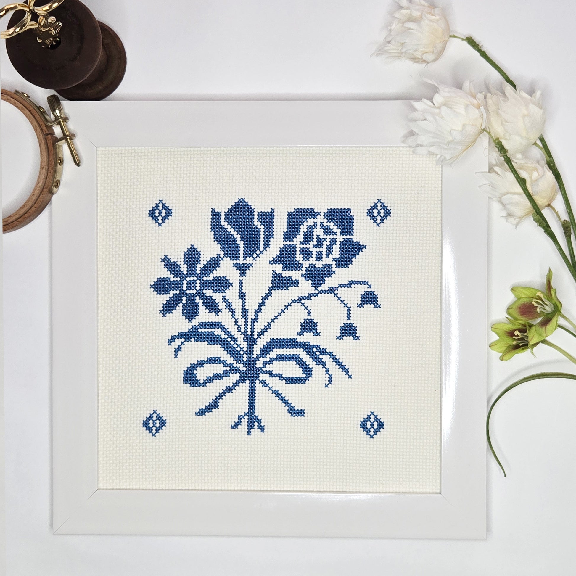 花束シンプル  クロスステッチ(キット販売)