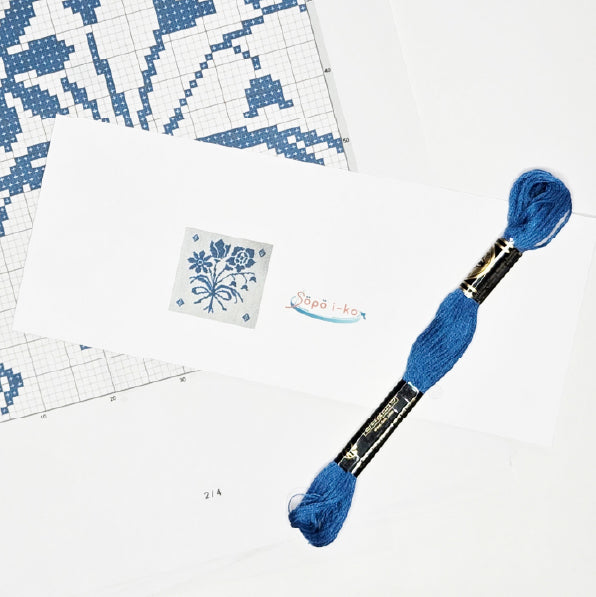 花束シンプル  クロスステッチ(キット販売)