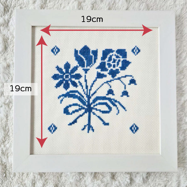 花束シンプル  クロスステッチ(キット販売)