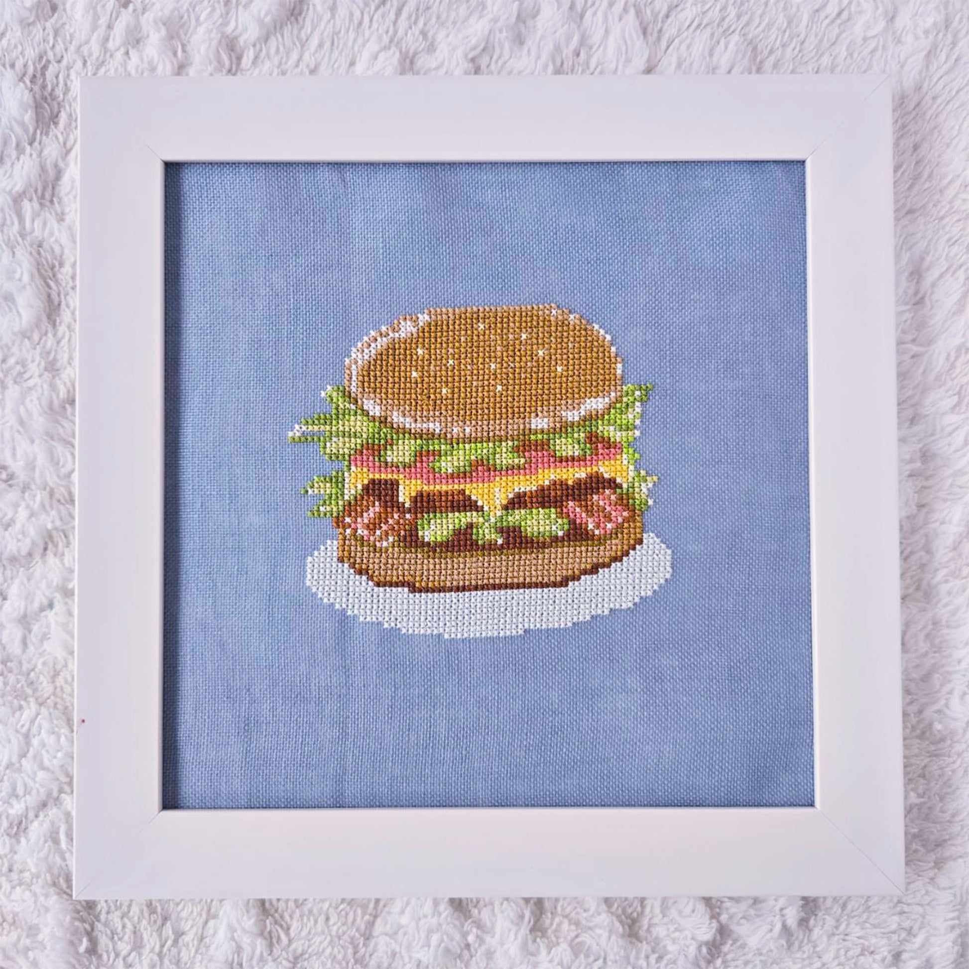 ハンバーガー  クロスステッチ(キット販売)