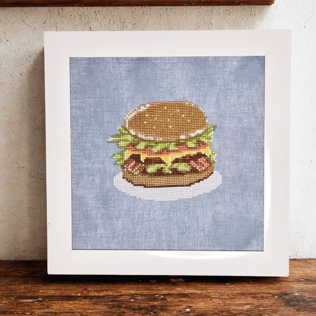 ハンバーガー  クロスステッチ(キット販売)