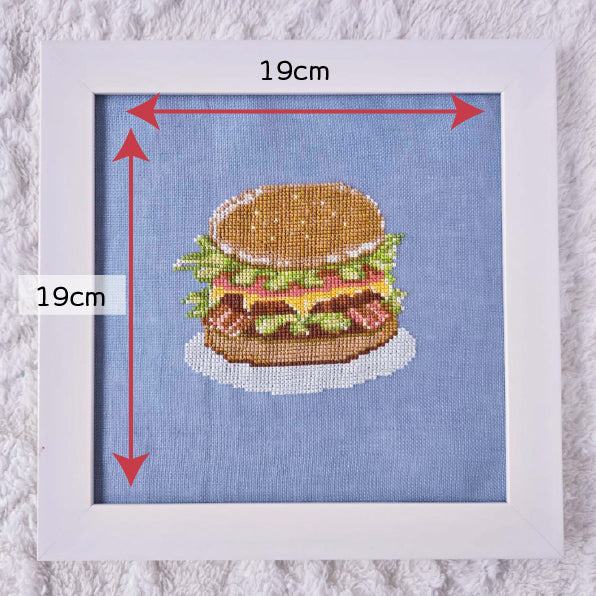 ハンバーガー  クロスステッチ(キット販売)