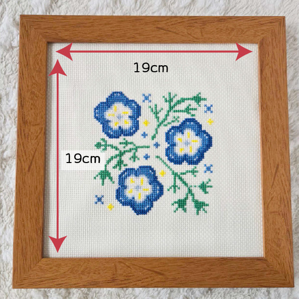 ネモフィラ  クロスステッチ(キット販売)