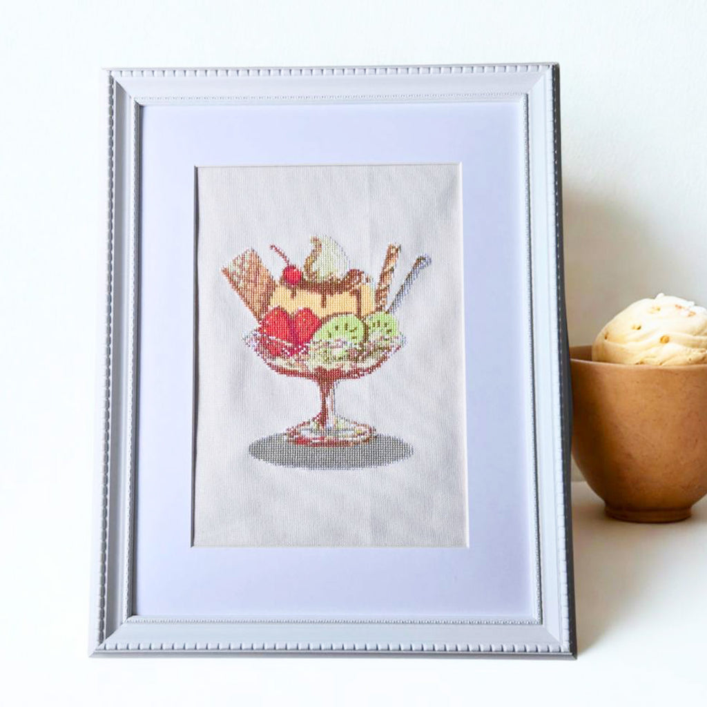 プリンパフェ  クロスステッチ(キット販売)