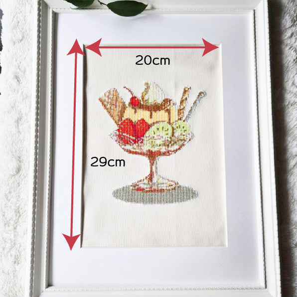 プリンパフェ  クロスステッチ(キット販売)