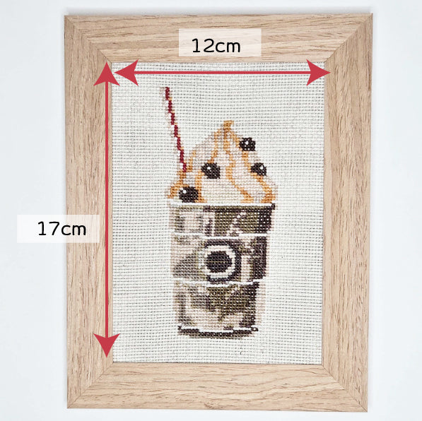 ホイップクリームコーヒー  クロスステッチ(キット販売)